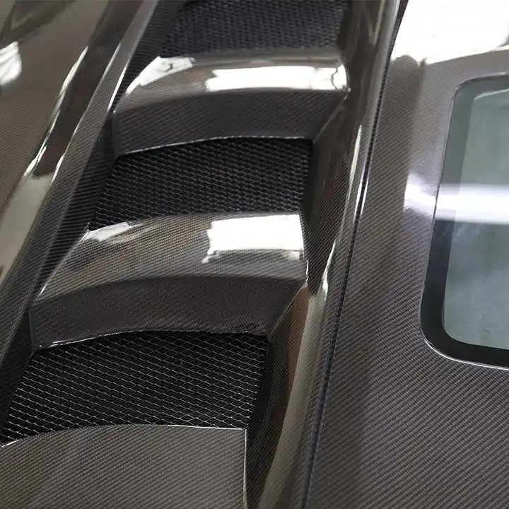 New for Mustang 2018-2022 Carbon Fiber Front Bumper Bolt-On Universal Fitment 2-Year Warranty